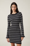 Stripe Knit Mini Dress, TRE STRIPE BLACK - alternate image 1