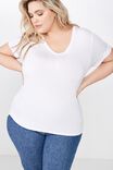 Curve Karly Short Sleeve Tee, WHITE