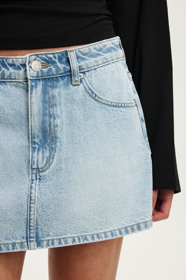 Original Denim Mini Skirt, LAUREL BLUE