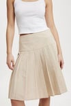 Serena Pleated Midi Skirt, STONE - alternate image 3