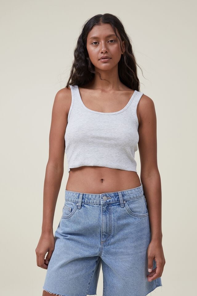 Women's On The Go-to Rib Crop Tank made with Organic Cotton