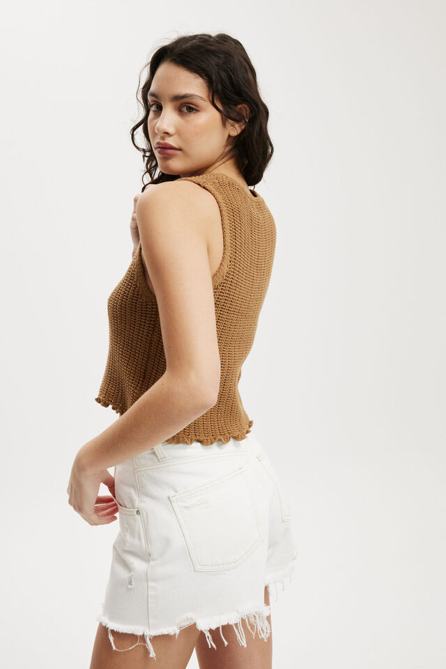 Peekaboo Vest, SANDSTONE