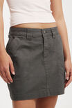 Morgan Utility Chino Mini Skirt, GRAPHITE - alternate image 4