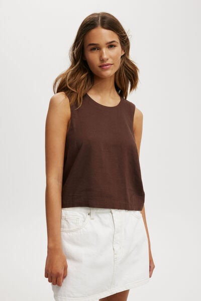 Haven Shell Top, CHOCOLATE