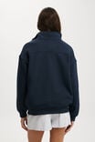 Classic Oversized Half Zip Sweatshirt, INK NAVY - alternate image 3