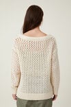 Open Knit Oversized Off Shoulder, PORCELAIN - alternate image 3