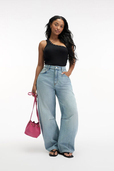 Curvy Barrel Jean, RUSH BLUE