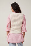 Texture Knit Vest, ECRU - alternate image 3