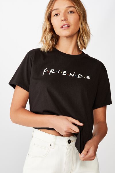 Classic Friends Logo T Shirt, LCN WB FRIENDS LOGO/BLACK