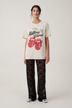 Rolling Stones Oversized Graphic Tee, LCN BRA ROLLING STONES CHERRIES/ STONE - alternate image 2