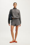 Chloe Funnel Neck Shirt, KYLIE PINSTRIPE GREY - example image 5