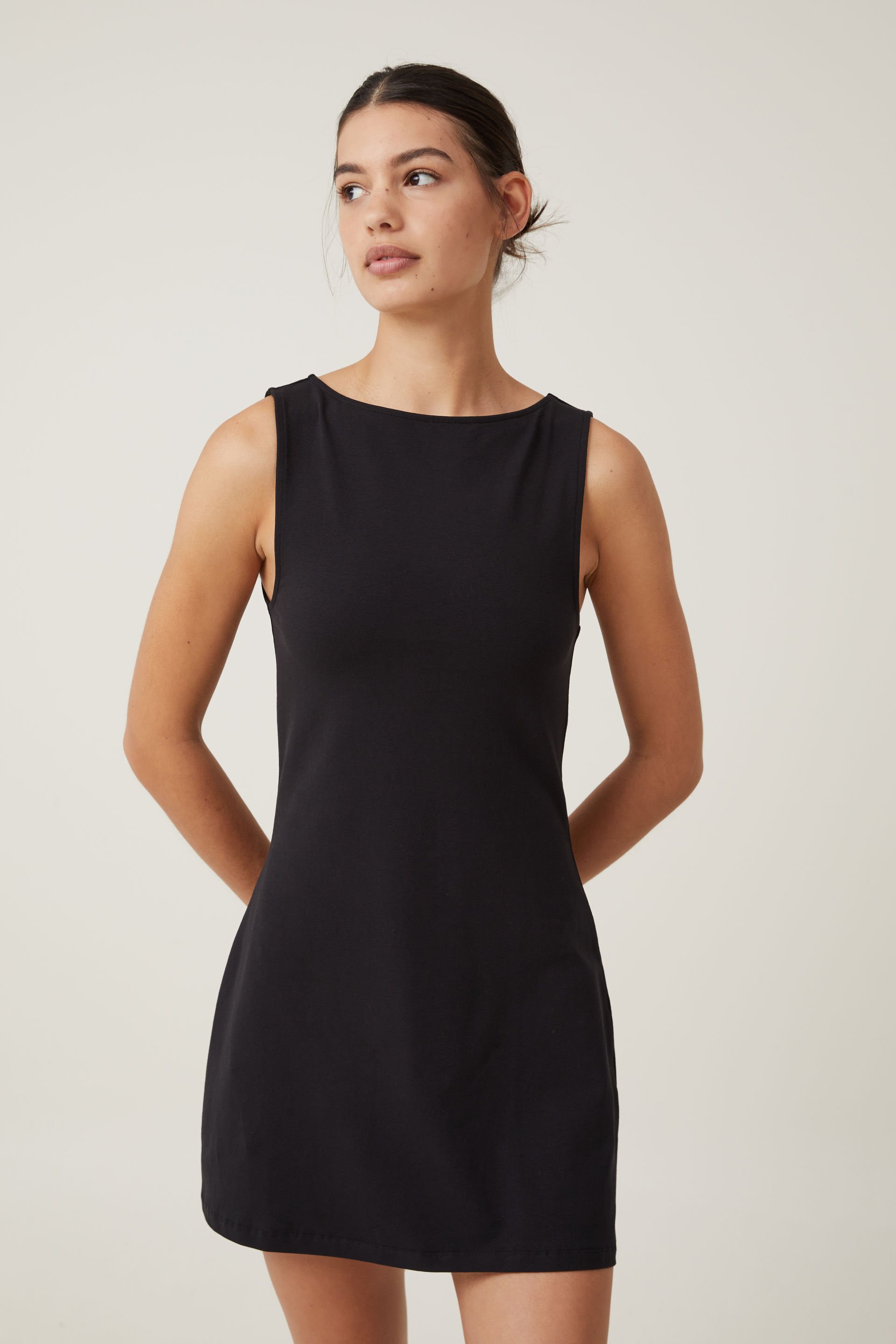 Bella Boat Neck Mini Dress