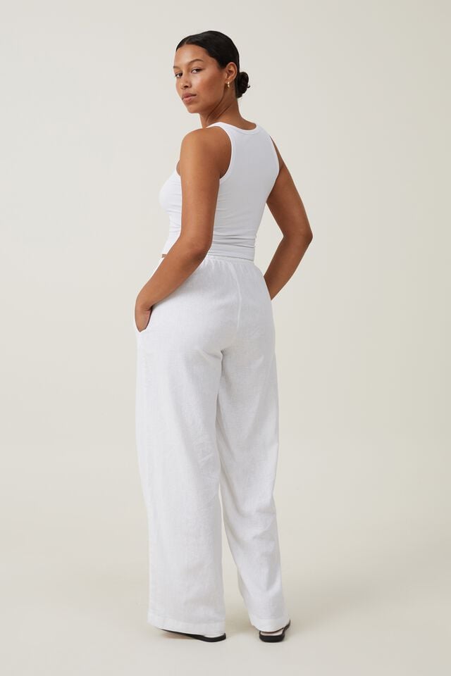 Haven Wide Leg Pant Asia Fit, WHITE