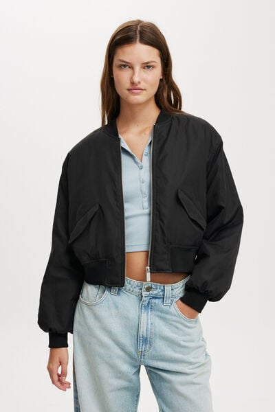 Brandi Bomber Jacket, BLACK