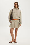 Chloe Funnel Neck Shirt, STONE MICRO CHECK - example image 5