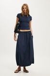 Nyla Maxi Skirt, SHADOW NAVY/RUSSET CLAY - example image 1