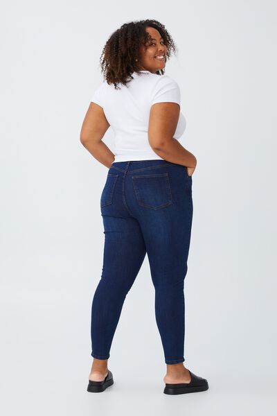 Curve Adriana High Crop Skinny Jean, DEEP BLUE