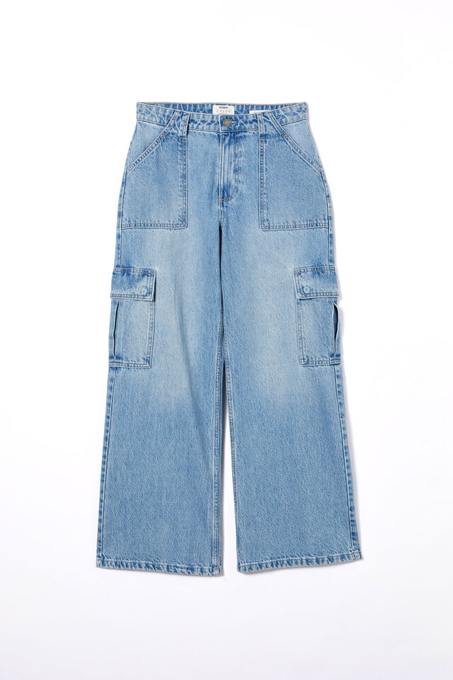 Relaxed Cargo Jean, BREEZE BLUE