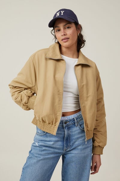 Scout Collared Bomber Jacket, SANDSTONE