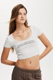 Scoop Neck Rib Graphic Tee, COLORADO/ SOFT GREY MARLE - alternate image 1