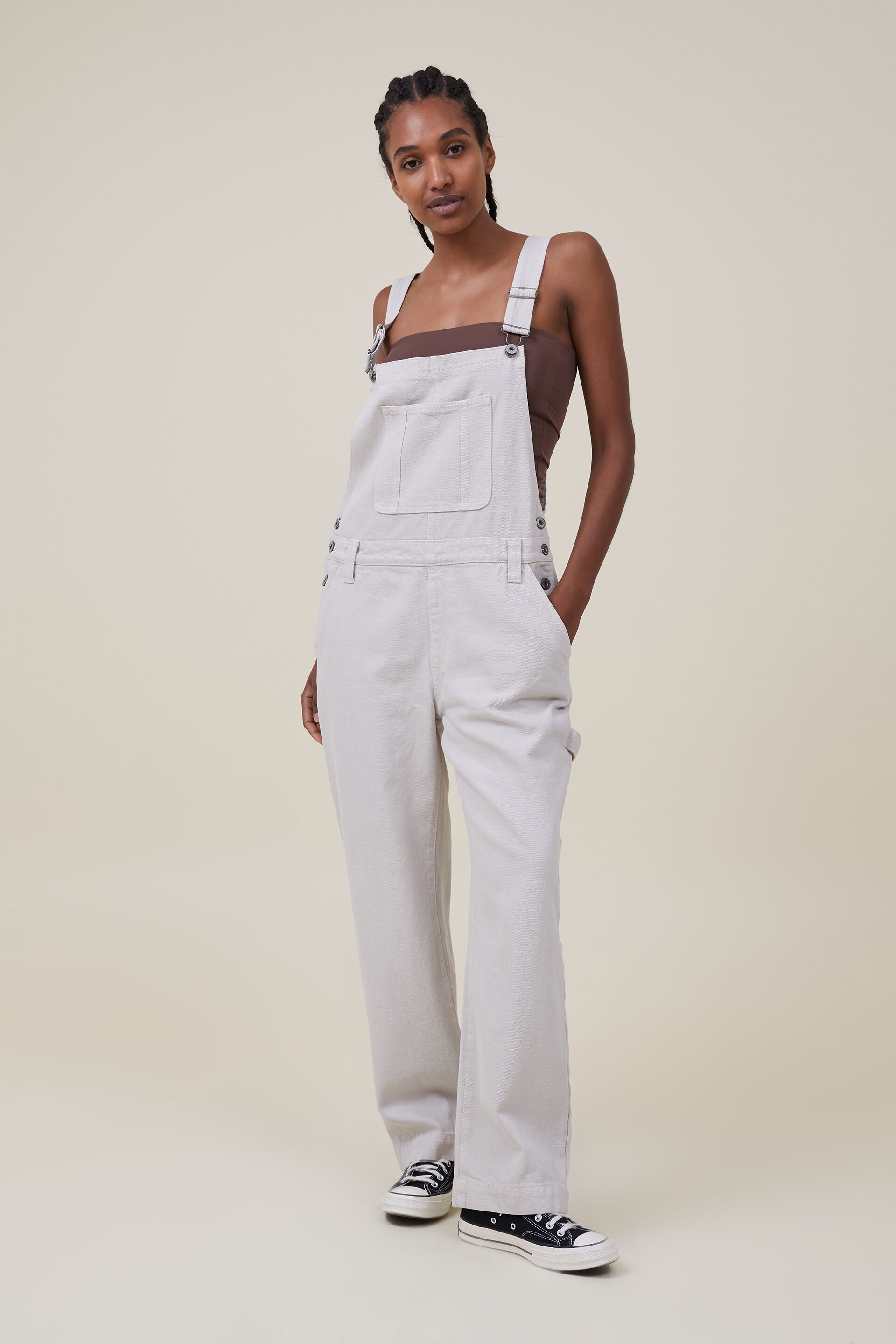 Petite Overalls|women's Sleeveless Denim Jumpsuit - Solid Strapless Romper  With Pockets