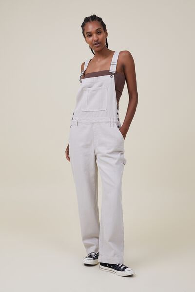 Utility Denim Long Overall, SOFT TAUPE