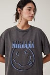 Camiseta - Boyfriend Fit Nirvana Tee, LCN MT NIRVANA SMILEY/ GRAPHITE - vista alternativa 4
