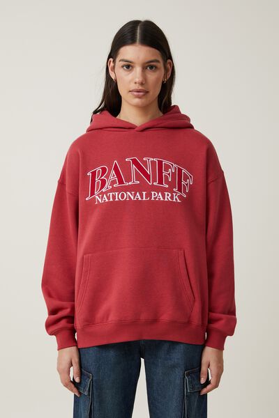 Classic Graphic Hoodie, BANFF/ WASHED RED