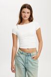 Cleo Low Back Tee, VINTAGE WHITE - example image 1
