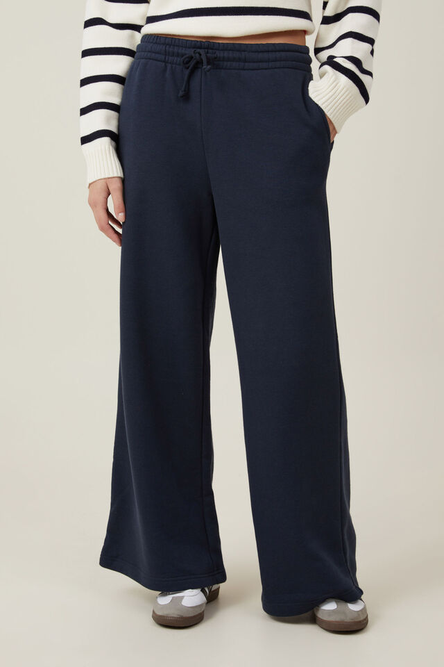 Classic Super Wide Leg Trackpant, INK NAVY