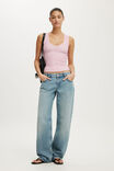 Hold Me V Neck Tank, BRIANNA STRIPE BABYDOLL/PINK BERRY - example image 2