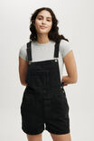 Short Denim Overall, GRAPHITE BLACK - example image 1