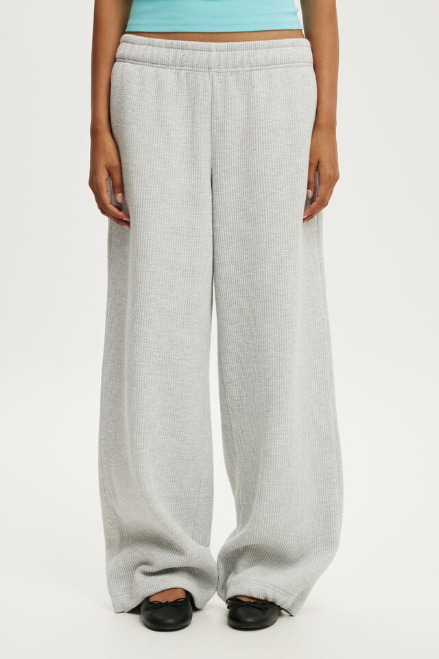 Waffle Sweatpant, LIGHT GREY MARLE