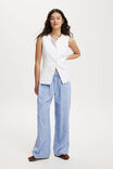 Sienna Linen Cotton Vest, WHITE - alternate image 2