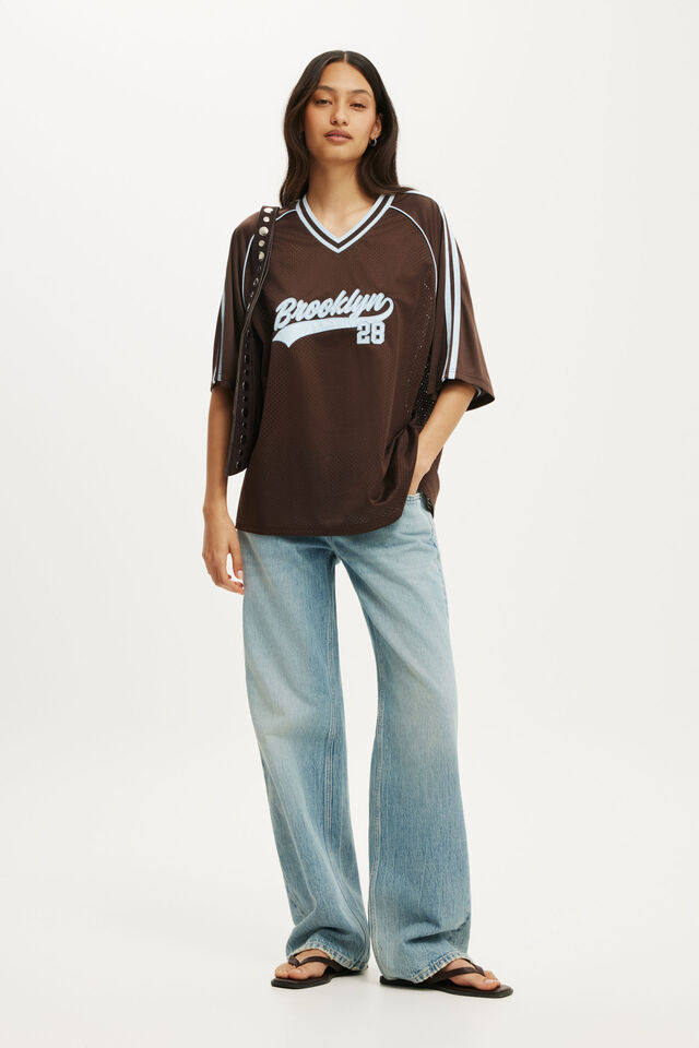 The Raglan Graphic Jersey, BROOKLYN / DARK OAK
