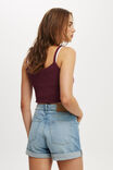 High Rise Micro Denim Short, SALTWATER BLUE CUFF - example image 3