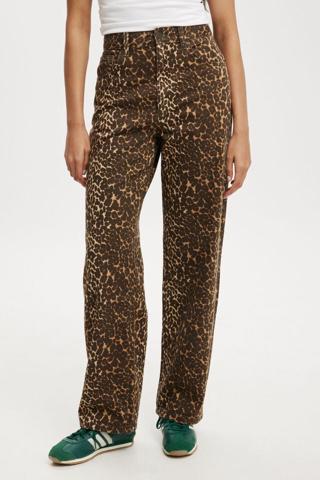 Loose Straight Jean, LEOPARD