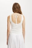 Lexa Tie Back Cowl Neck Top, NATURAL WHITE - alternate image 3