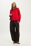 Luxe Crew Neck Sweater, DREAMY RED - example image 2