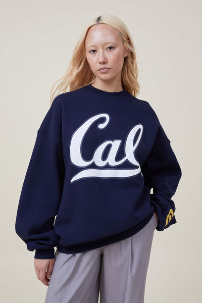Moletom - Collegiate Crew Sweatshirt, LCN UCB UNIVERSITY OF CALIFORNIA CAL/MIDNIGHT