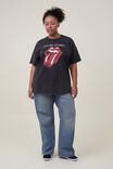 Oversized Rolling Stones Music Tee, LCN BR THE ROLLING STONES TONGUE/BLACK - alternate image 5