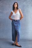Bailey Denim Maxi Skirt, BOTTLE BLUE - alternate image 1