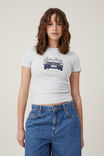 Fitted Longline Ford Tee, LCN FORD ORIGINAL/LIGHT GREY MARLE - alternate image 1