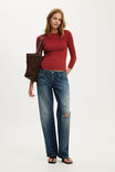 Close Knit Boat Neck, RUSSET - example image 2