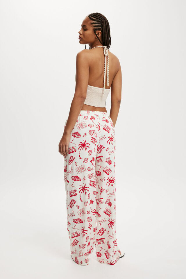 Haven Wide Leg Pant, MEDITERRANEAN ESCAPE GARDENIA