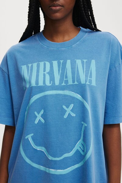 Camiseta - The Lcn Boxy Graphic Tee, LCN MT NIRVANA/ LAPIS BLUE