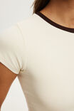 All Day Crew Tee, COCONUT/DARK OAK - example image 4