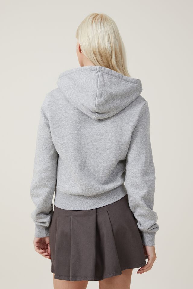 Classic Cropped Fitted Zip Through, GREY MARLE