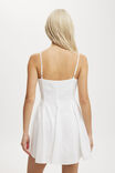 Kelly Godet Mini Dress, WHITE - alternate image 3