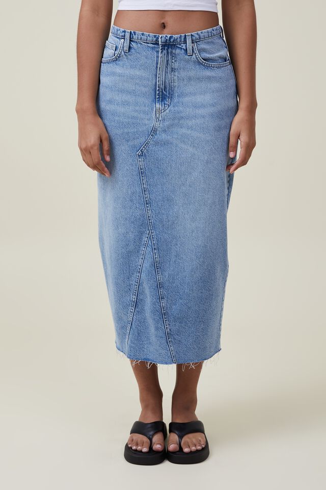 Maxi Denim Skirt, BELLS BLUE